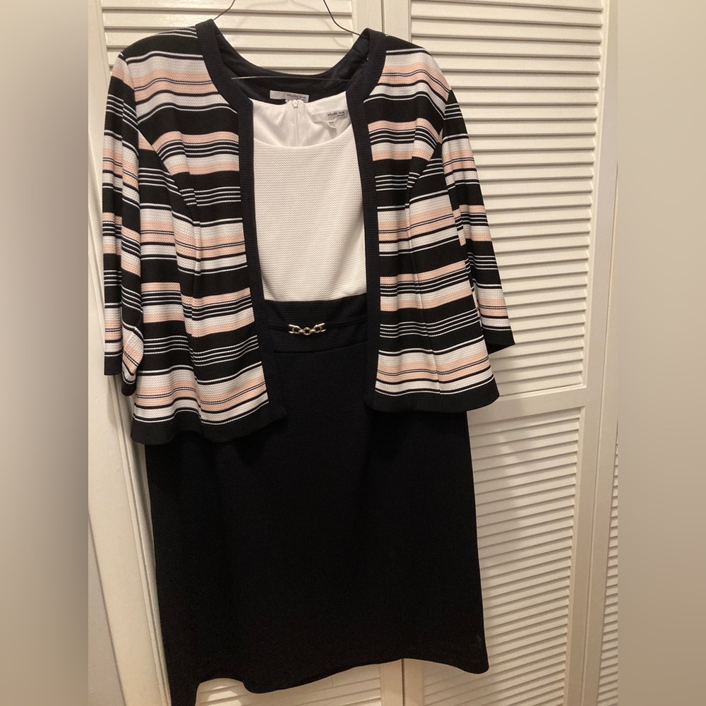 Plus size dress with jacket